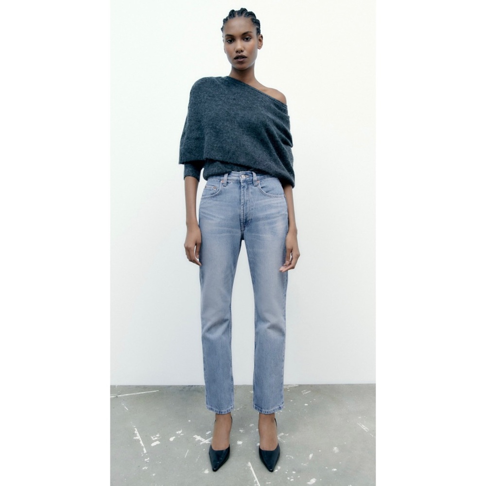 Zara High Waisted Blue Jeans | Size US 12 EU 44